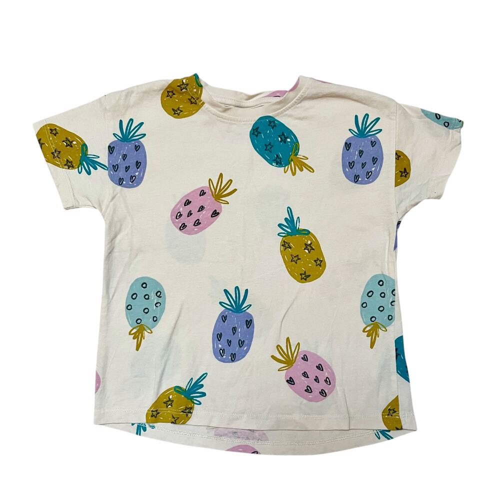 Zara Pineapple Graphic Tee Size 3/4 - Picture 1 of 4